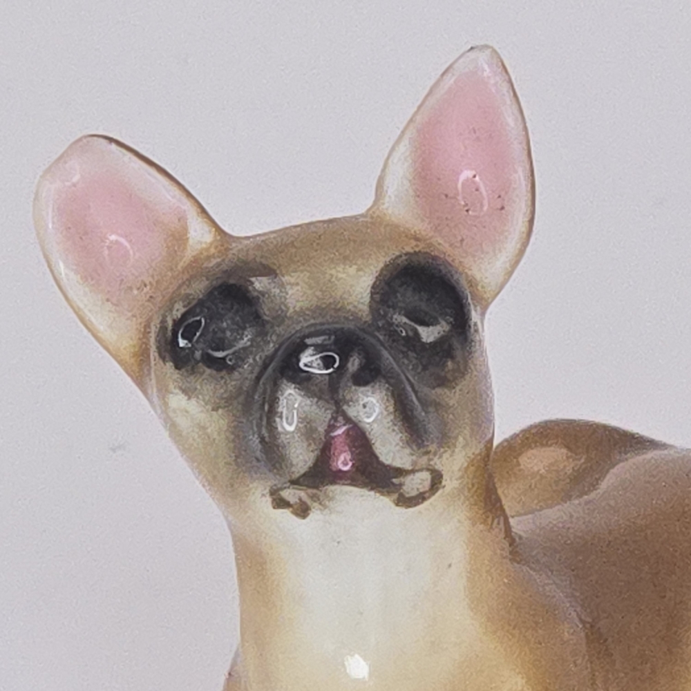 Vintage Shiken Japan Bone China Dog Figurine Mini 1.5 Inch Ceramic - Picture 5 of 9